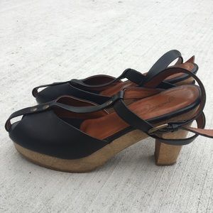 Rachel Comey Leather Sling Back w/ Wood Heel